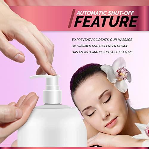 Greener Good Massage Oil Warmer and Dispenser for Table, Home Lotion Warmer, Heated, Plug in Oil Heater Beauty Salon Therapy Equipment, Electric Oil Warmer, Spa