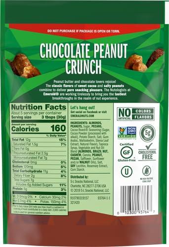 Emerald Emerald Nuts, Chocolate Peanut Crunch Mixed Nuts, 5.5 Oz