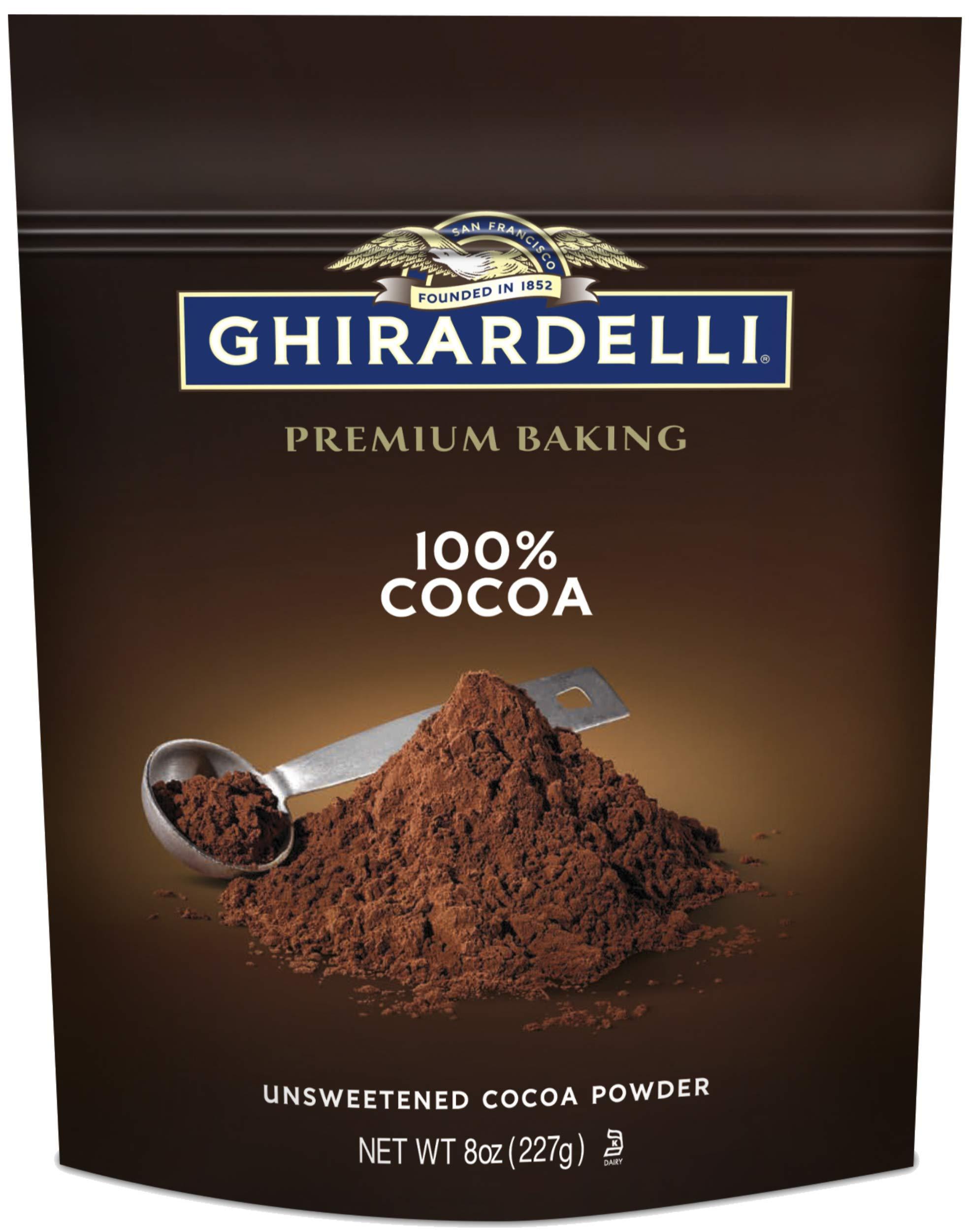 Ghirardelli Chocolate Company Ghirardelli Premium Baking Cocoa, 100% Unsweetened, 8 Ounce (Pack of 2)