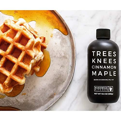 Bushwick Kitchen Trees Knees Cinnamon Maple, Organic Maple Syrup Infused with Cassia Cinnamon ,11.5 Ounce Bottle Vegan, Gluten Free, Paleo-friendly, Grade-A, Pure Maple Syrup, Foodie Gifts, Coffee Gifts, Cocktail Gift