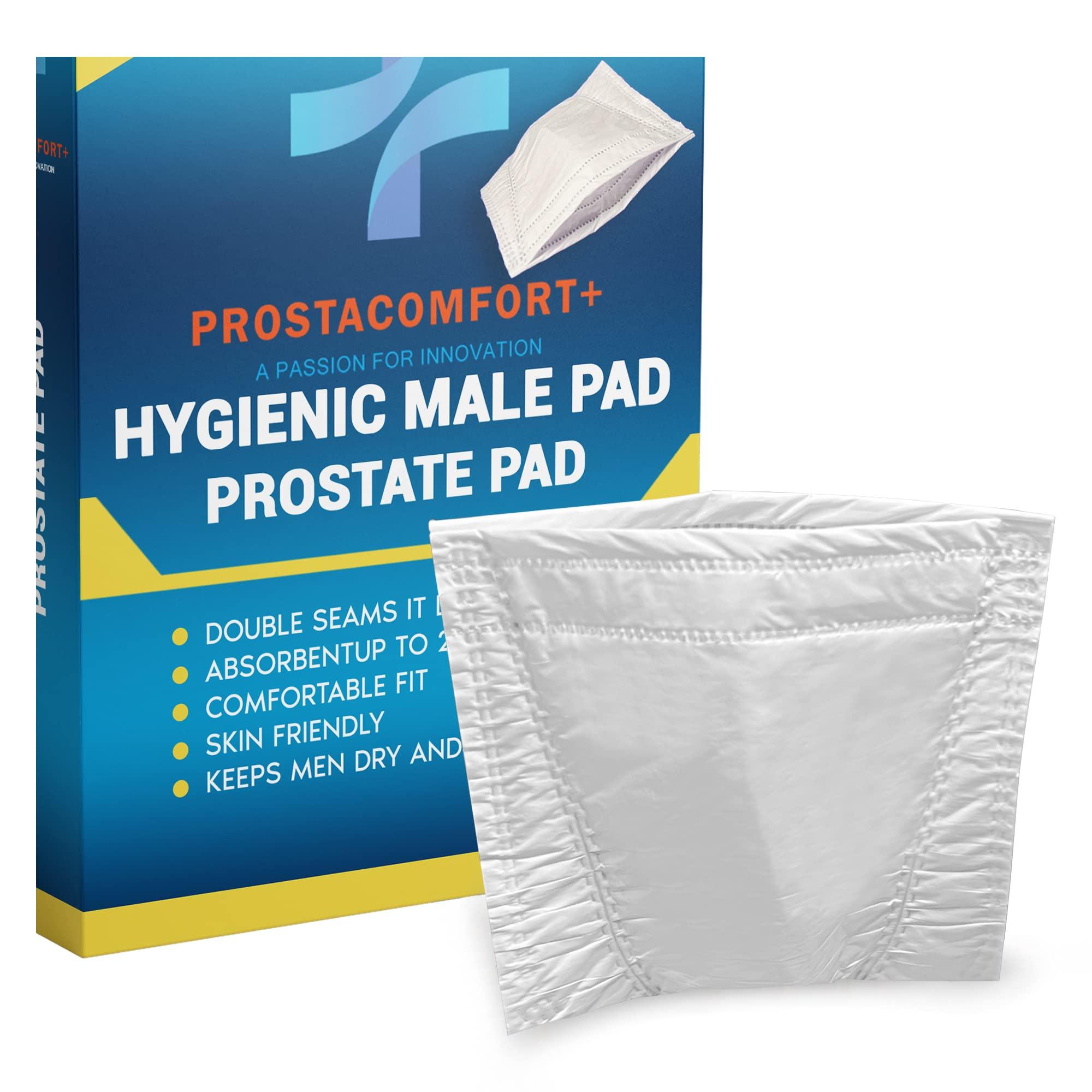 Prostacomfort PROSTACOMFORT+ Hygienic Men Pad 24 Pcs Incontinence Guards Super Absorbent Urinary Drip Sleeves Prevents Leaks, Bad Odors & Stains Oeko TEX Certified Bladder Control Pads