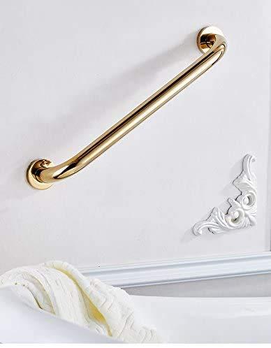 700BRASS 700Brass 24-Inch Grab Bar Safety Handrail, Polished Gold, Heavy-Duty Construction Armrest, Bathroom Shower Bathtub Support for Hotel/Motel/Home