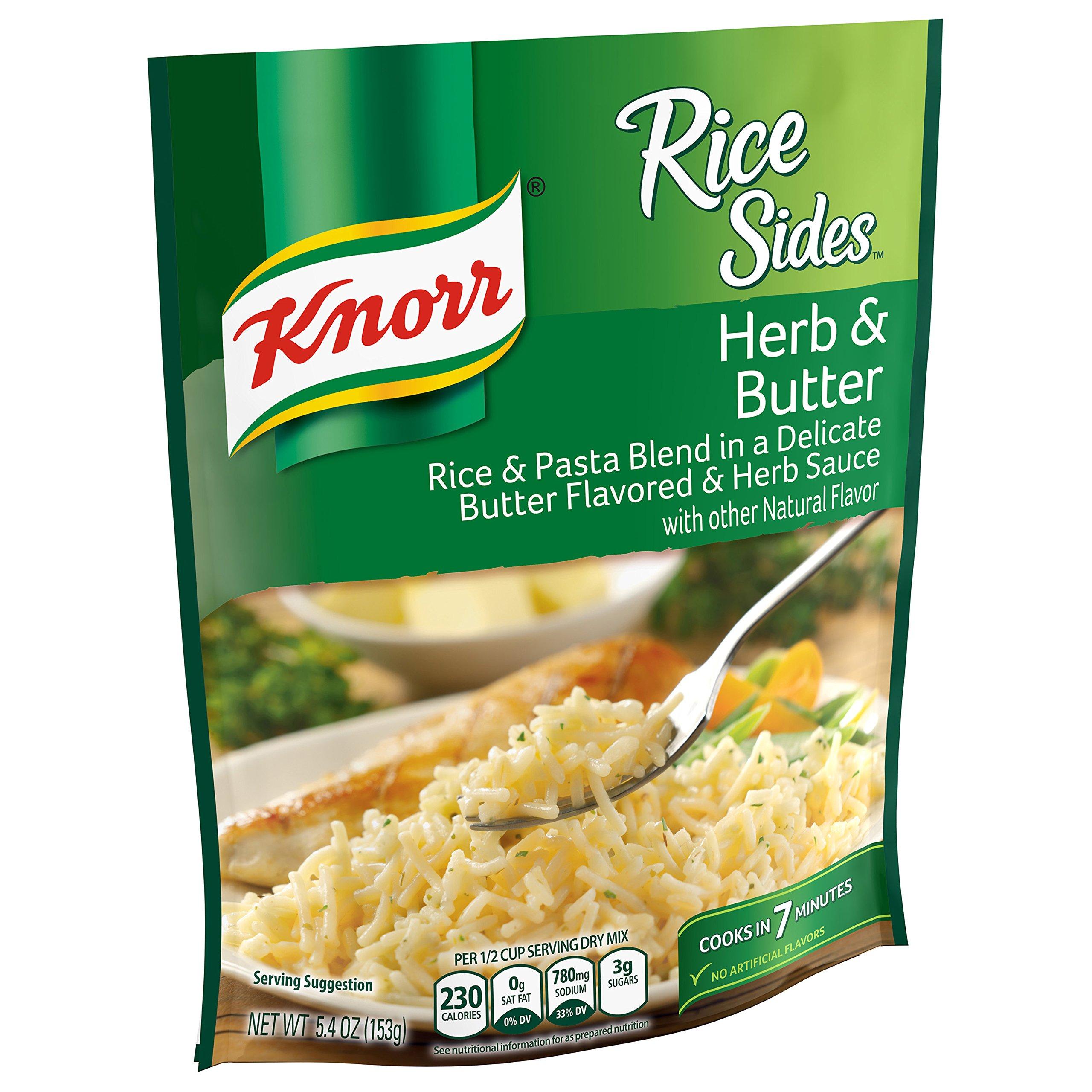 Knorr Knorr Rice Sides Rice Side Dish, Herb & Butter 5.4 oz, (Pack of 12)
