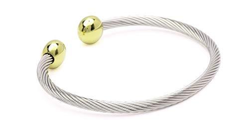 QRAY QRAY Combo Deluxe Surgical Steel Golf Athletic Bracelet (Medium: 7"~7.75")