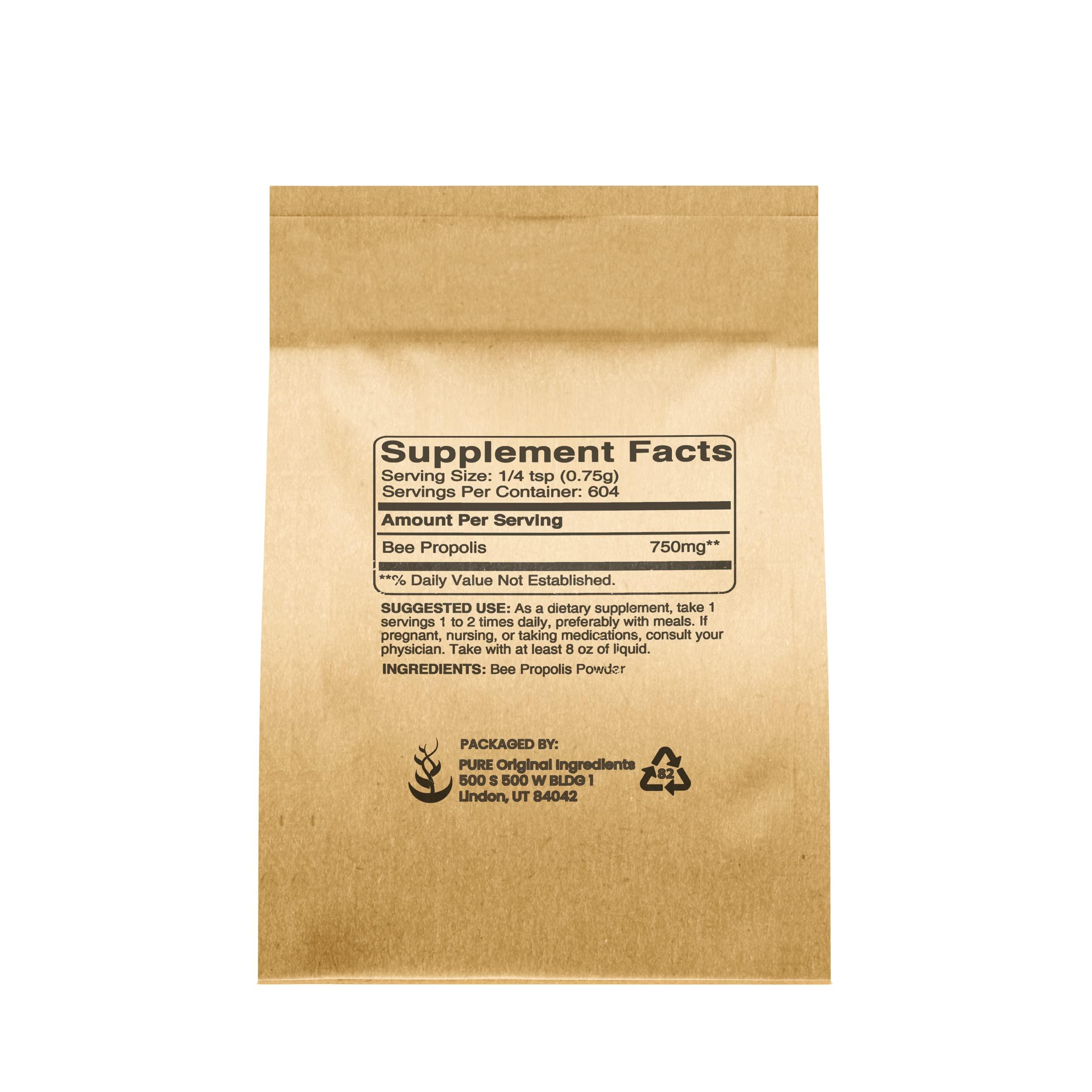 PURE ORIGINAL INGREDIENTS PURE ORIGINAL INGREDIENTS Bee Propolis Powder (1 lb) No Fillers, Lab Verified, Always Pure