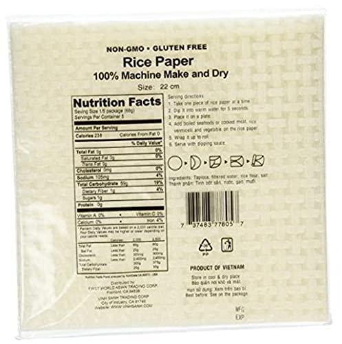 Three Ladies Three Ladies 2 Packs Square Rice Paper Wrappers (22cm) .3 pack