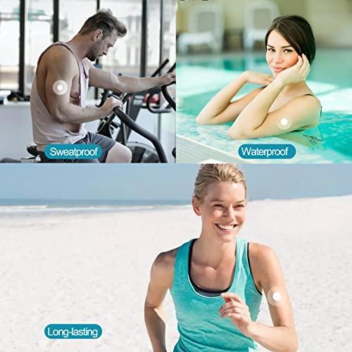 lurexes Adhesive Patches for Abbott Freestyle Libre and for Medtronic Guardian Sensor Waterproof and Sweatproof CGM Sensor Patches Continuous Glucose Monitor Protection Cover for 10-14 Days (24 Pack, Oval)