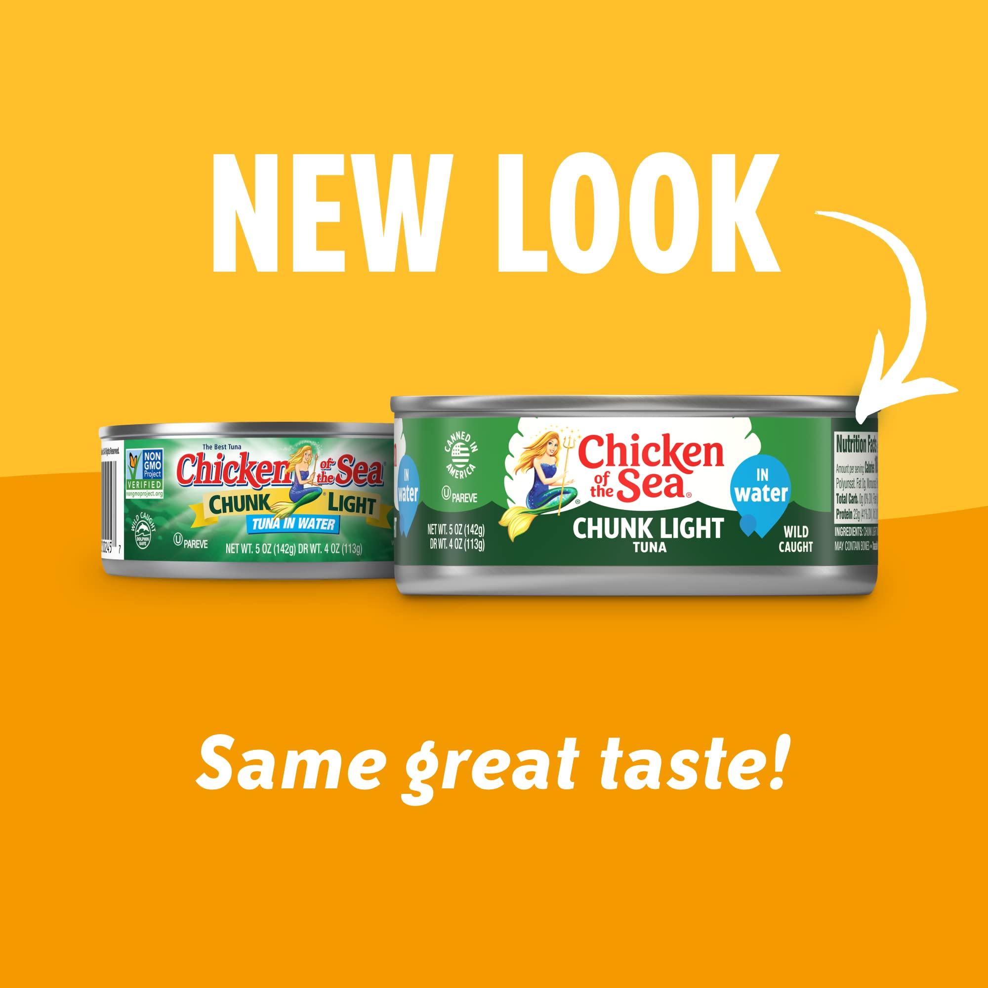 Chicken of the Sea Chicken of the Sea Chunk Light Tuna in Water, 5 Ounce Cans (Pack of 10), Wild Caught Canned Tuna