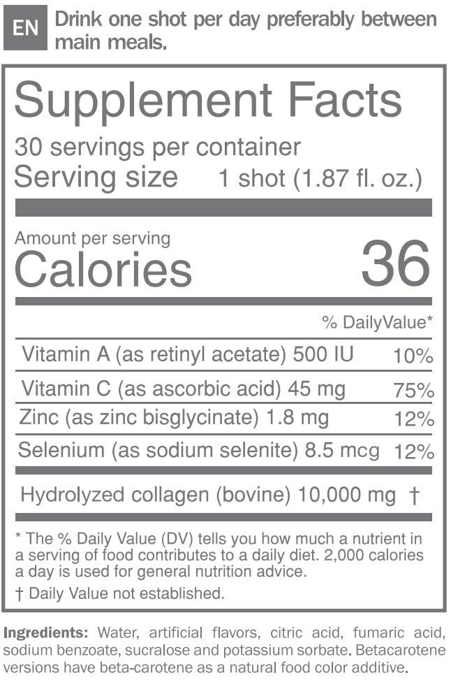 QUALINOVA QUALINOVA Liquid Collagen Supplements Variety Pack for Women - Daily Dose of Tropical Flavors with Essential Nutrients (10g Collagen / 1.86 fl oz - 30 Count)