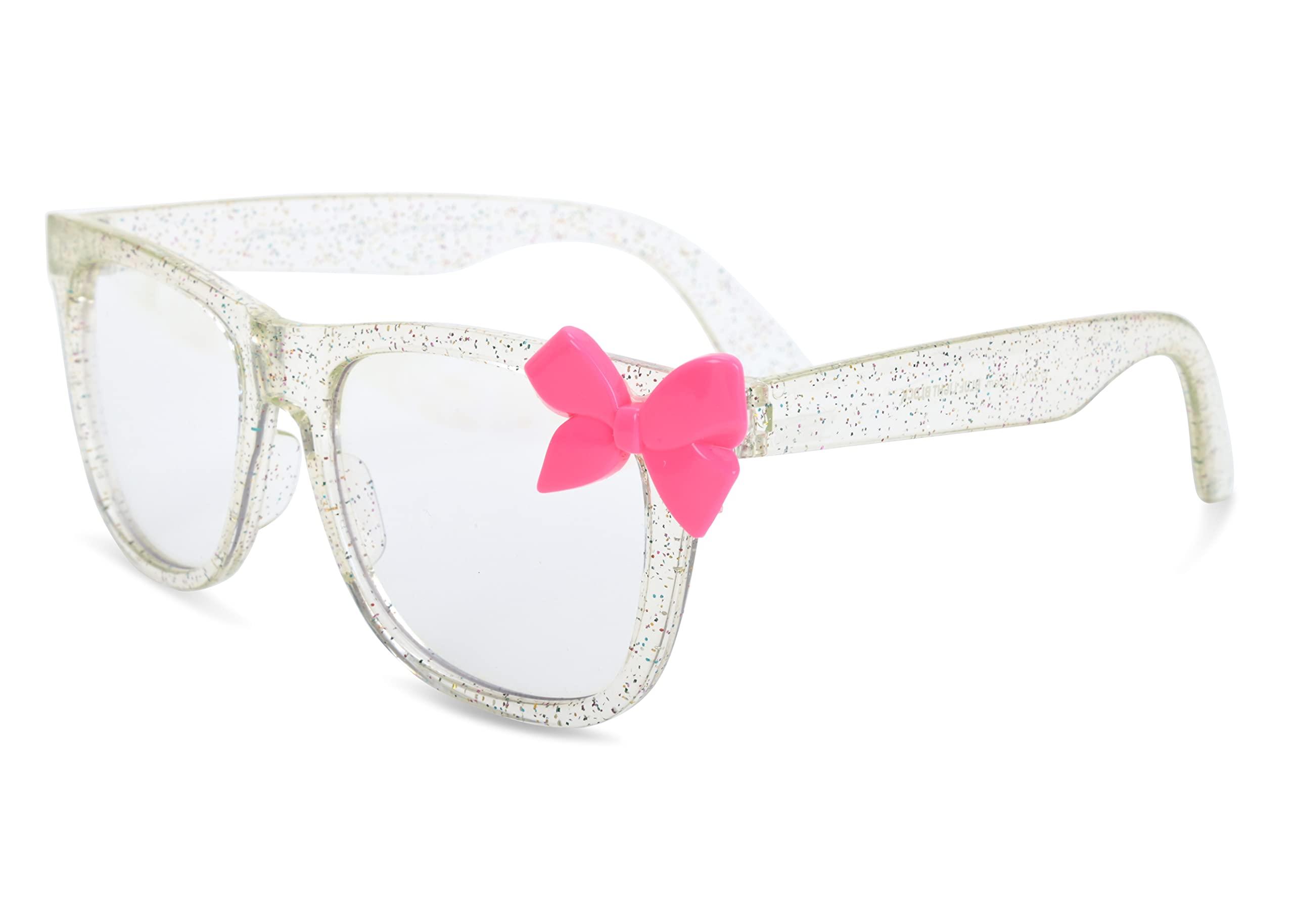 JoJo Siwa Jojo Siwa Blue Light Blocking Glasses with Pouch Juniors Computer Glasses for Women Eyewear Screen Protection (Sparkle Pink)