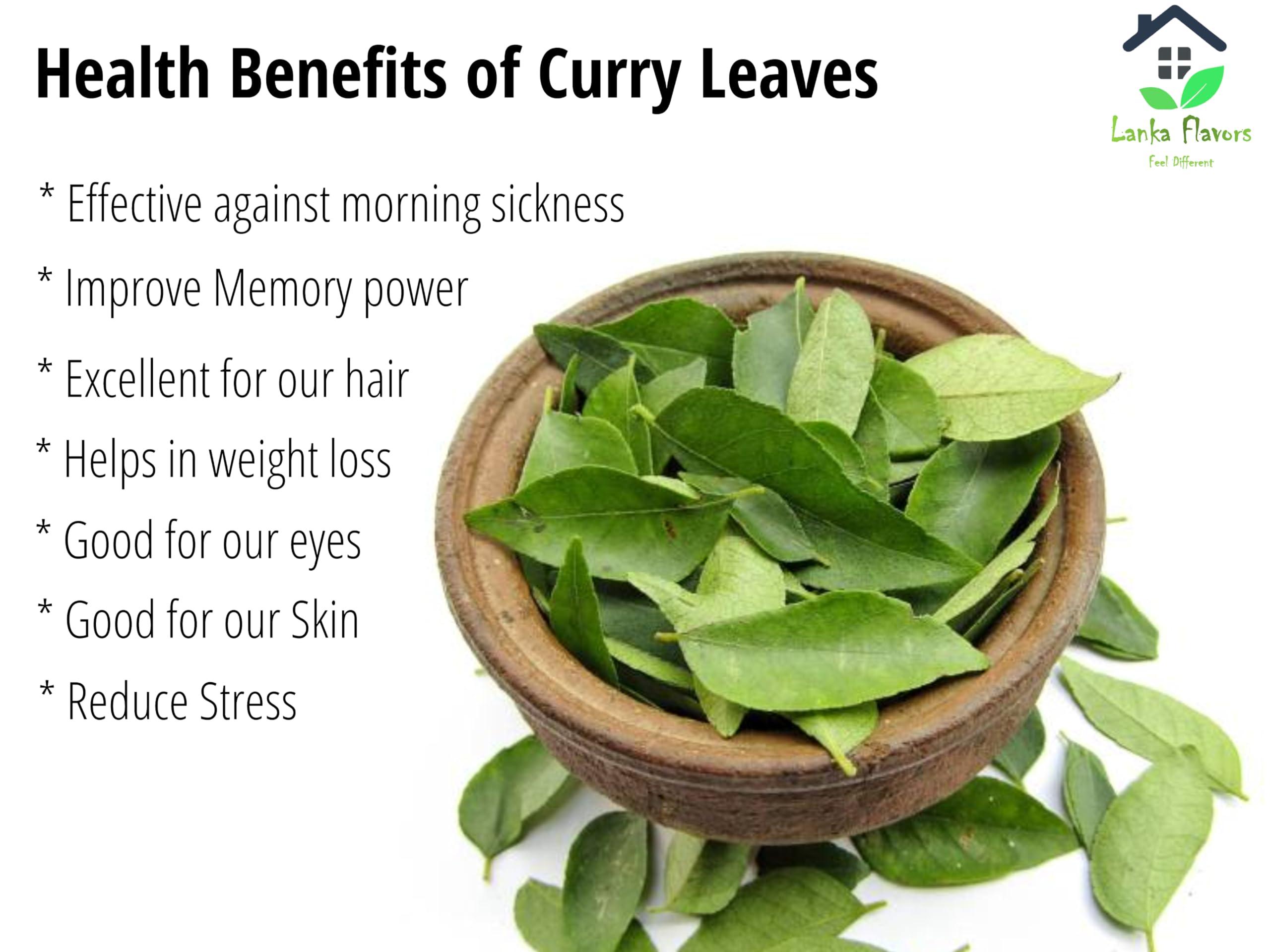 Lanka Flavors Feel Different Dried Curry Leaves 0.7 Oz (20 g) Whole Herbs Leaf for Asian Spices Food Organic Natural Air Dried Kari Patta Aromatic Flavors - Lanka Flavors Feel Different
