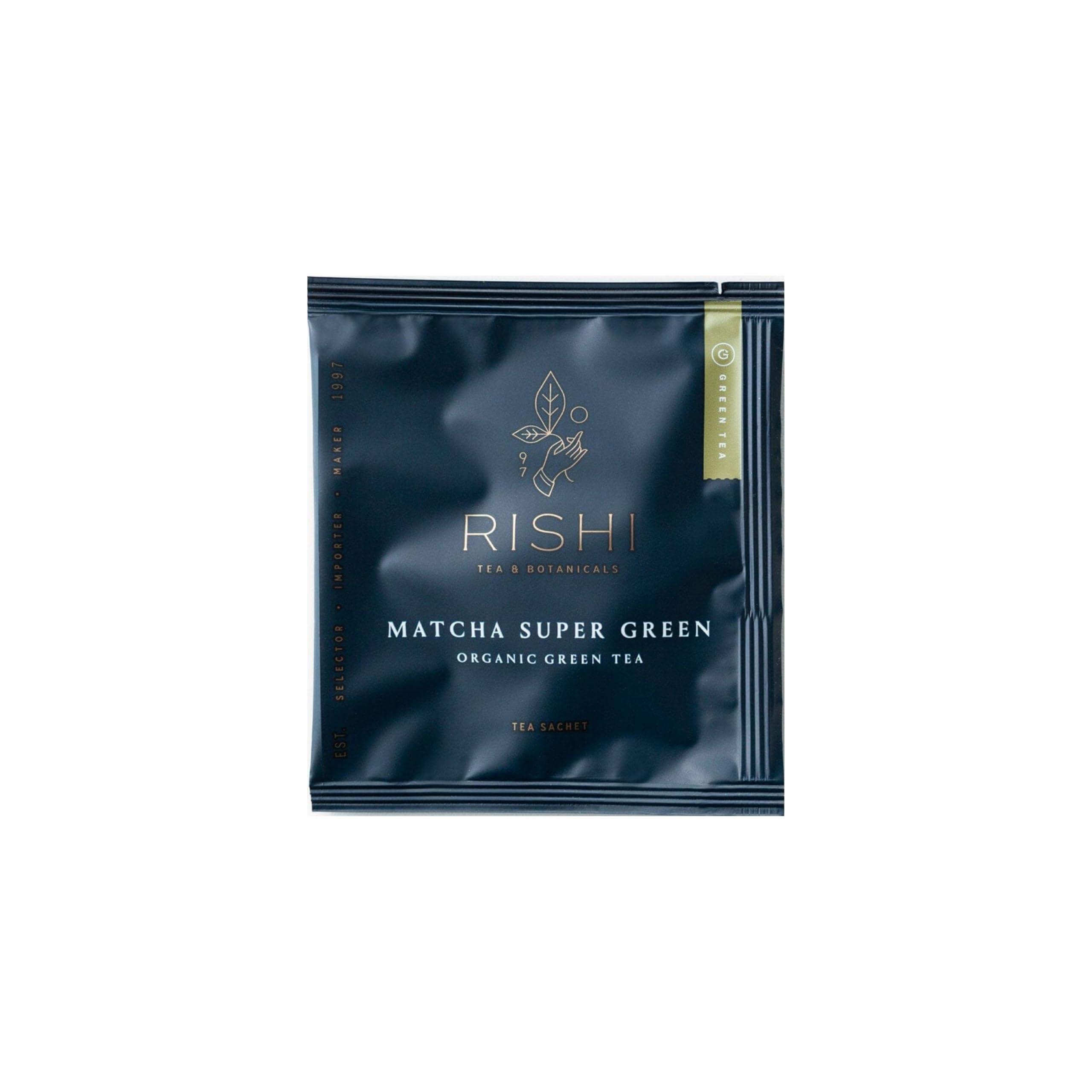 Rishi Tea Rishi Tea Matcha Super Green Japanese Tea - Organic, Caffeinated Sachet Bags, Umami, Antioxidant Rich Sencha & Matcha Blend - 50 Count