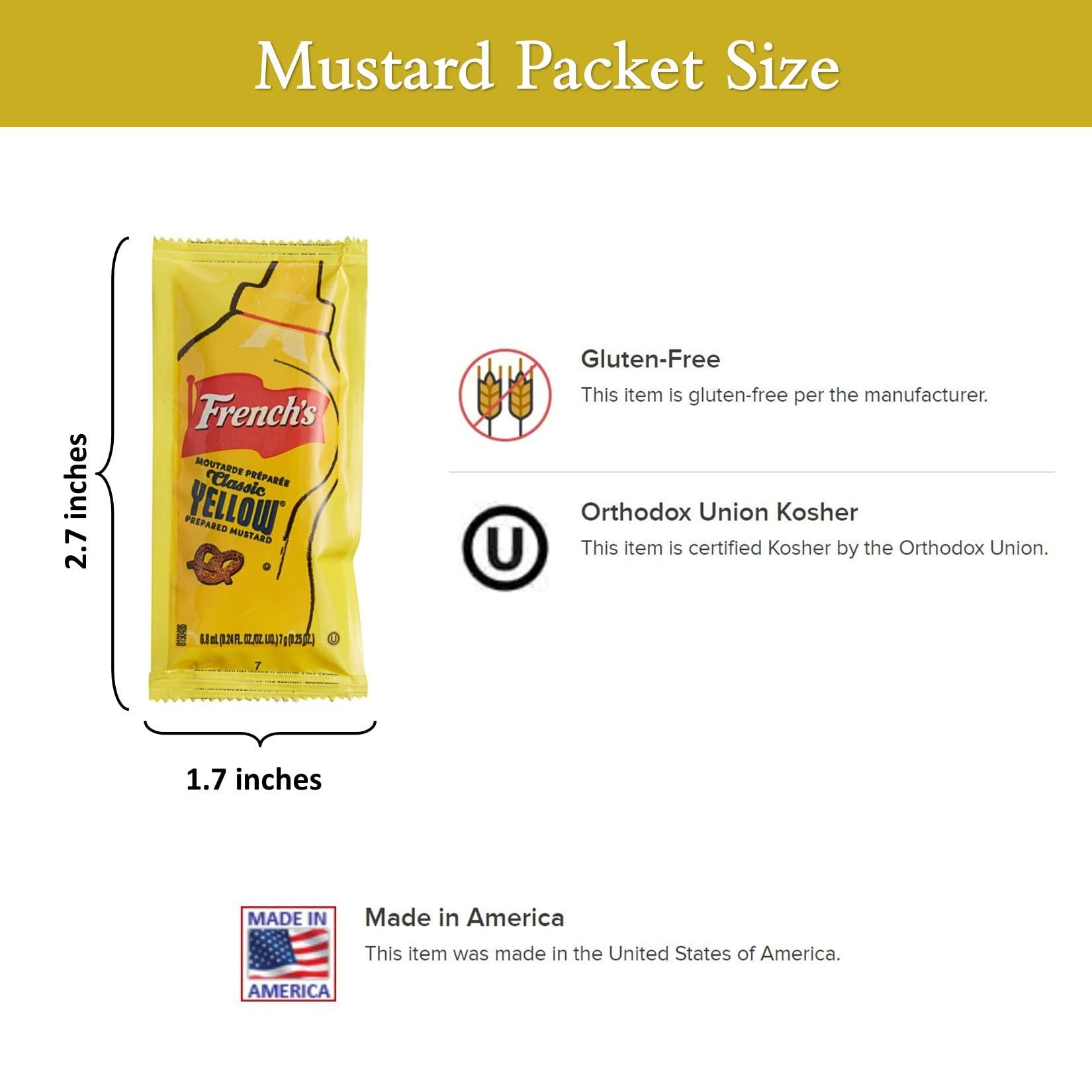 CMC Products Gift Set: Mustard Packets (5.5g) 50 Count with Spreader in Food-Safe Resealable Bag by CMC Products