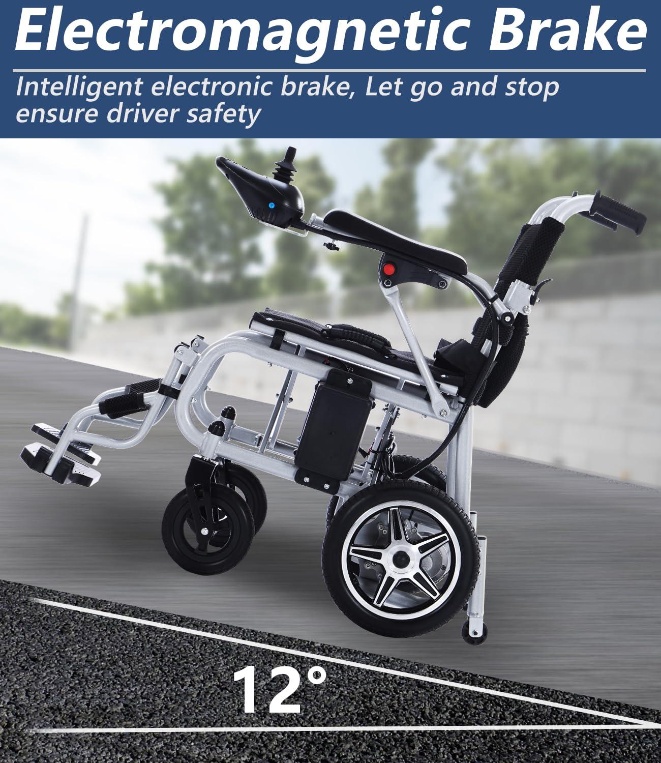 Broobey Broobey Lightweight Electric Wheelchair Portable Folding Transport Power Wheelchair- Travel Size - Airline Approved - User Friendly