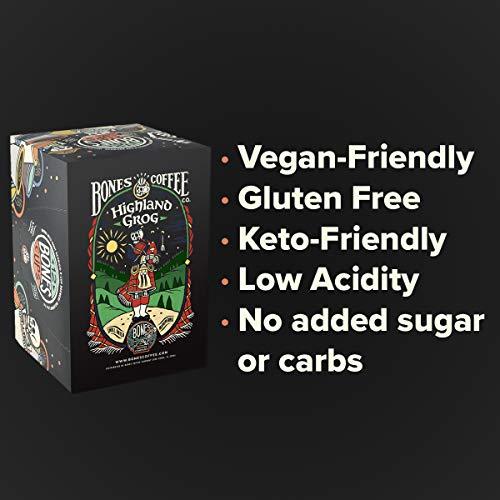 Bones Coffee Company Bones Coffee Company Flavored Coffee Bones Cups Highland Grog Butterscotch Caramel | 12ct Single-Serve Coffee Pods Compatible with Keurig 1.0 & 2.0 Keurig Coffee Maker