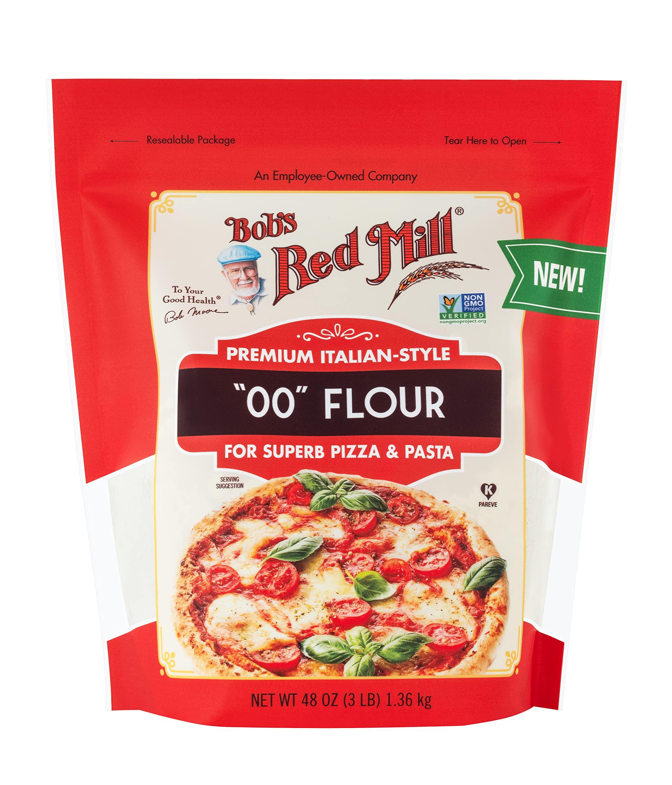 Bob\'s Red Mill Bob\'s Red Mill 00 Pizza Flour, Premium Italian Style - 3 Pound (Pack of 4) - Pizza and Pasta Flour, Kosher, Non-GMO