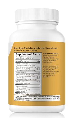 The Swedish Diet The Swedish Diet Tan Optimizer Plus+ Tanning and Skin Health Supplement with Beta Carotene, L-Tyrosine, Collagen, and Vitamins | Immune System & Antioxidant Support | 30 Count