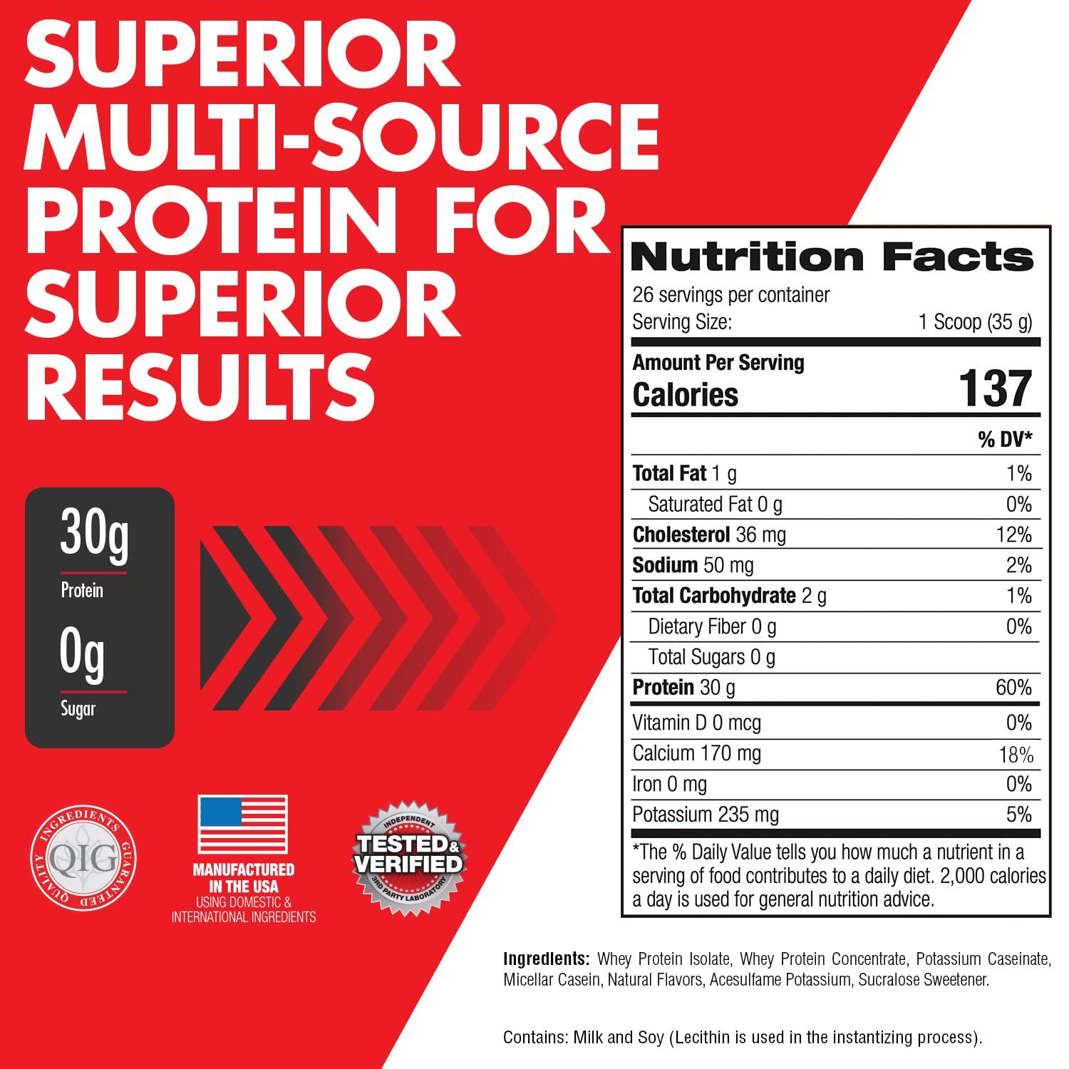 Max Muscle Max Muscle Maxpro Elite Whey Protein Powder | 30g Protein | 0g Sugar | 6.6g BCAAs | Micellar Casein Cold Filtered Whey Isolate Protein | Promotes Muscle Growth & Recovery (Blueberry, 2lb)