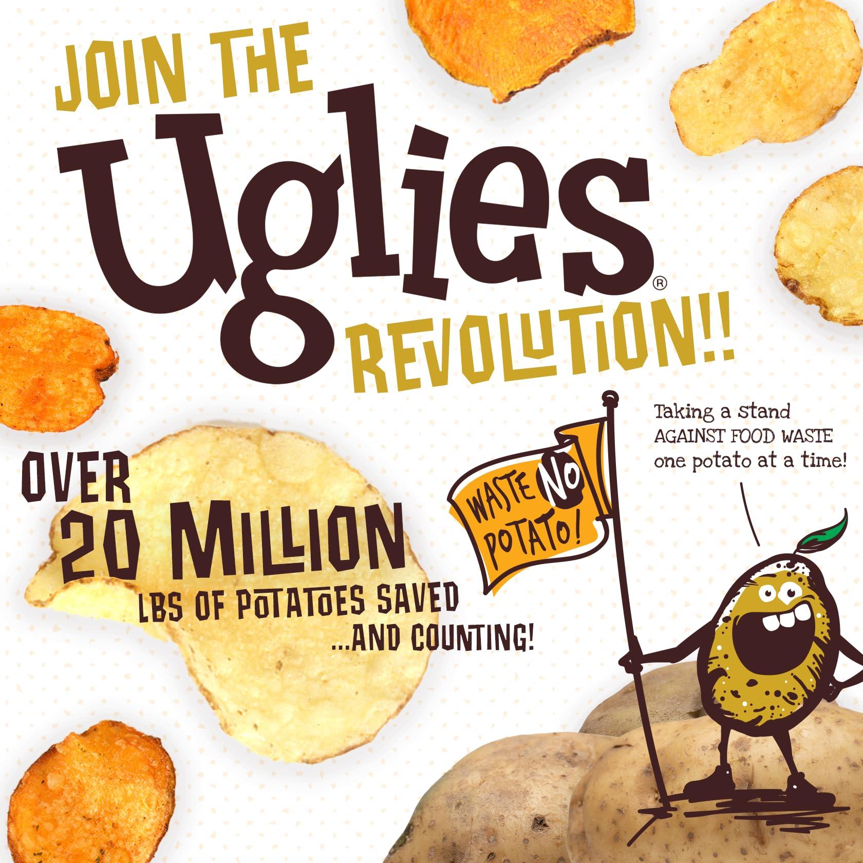 Uglies UGLIES Jalapeno Kettle-Cooked Potato Chips, Gluten-Free Snacks, Kosher-Friendly Chips, Non-GMO Snacks for Kids or Office, Lunch Snacks, Individual Snack Packs, 2 Oz. Bags, Pack of 12