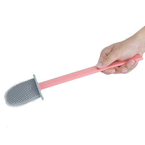 01 Durable Toilet Bowl Cleaner Brush, Toilet Bowl Brush Cleaning Brush Set, for Bathroom Toilet(Pink)