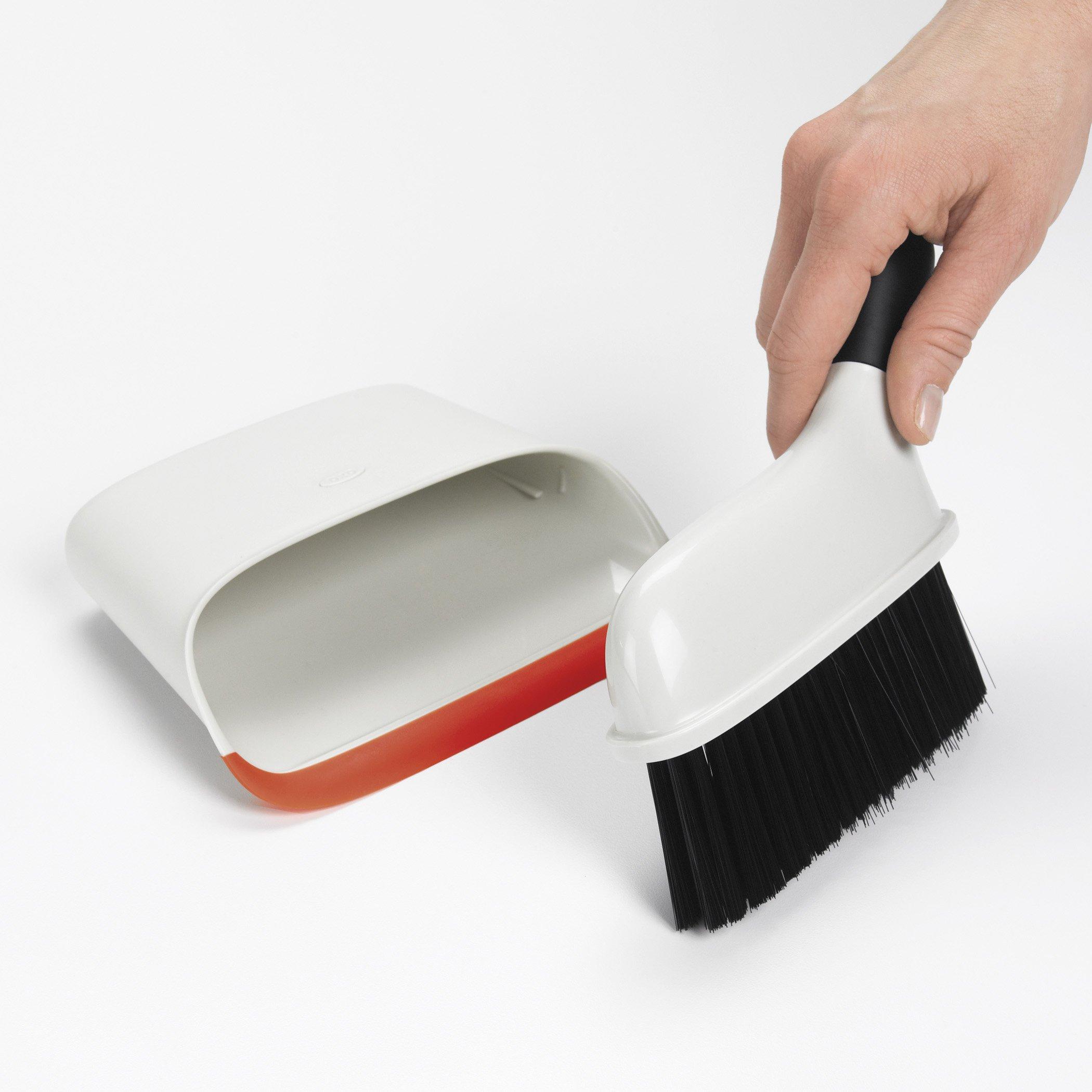 OXO OXO Good Grips Dustpan and Brush Set with Compact Dustpan and Brush Set, White