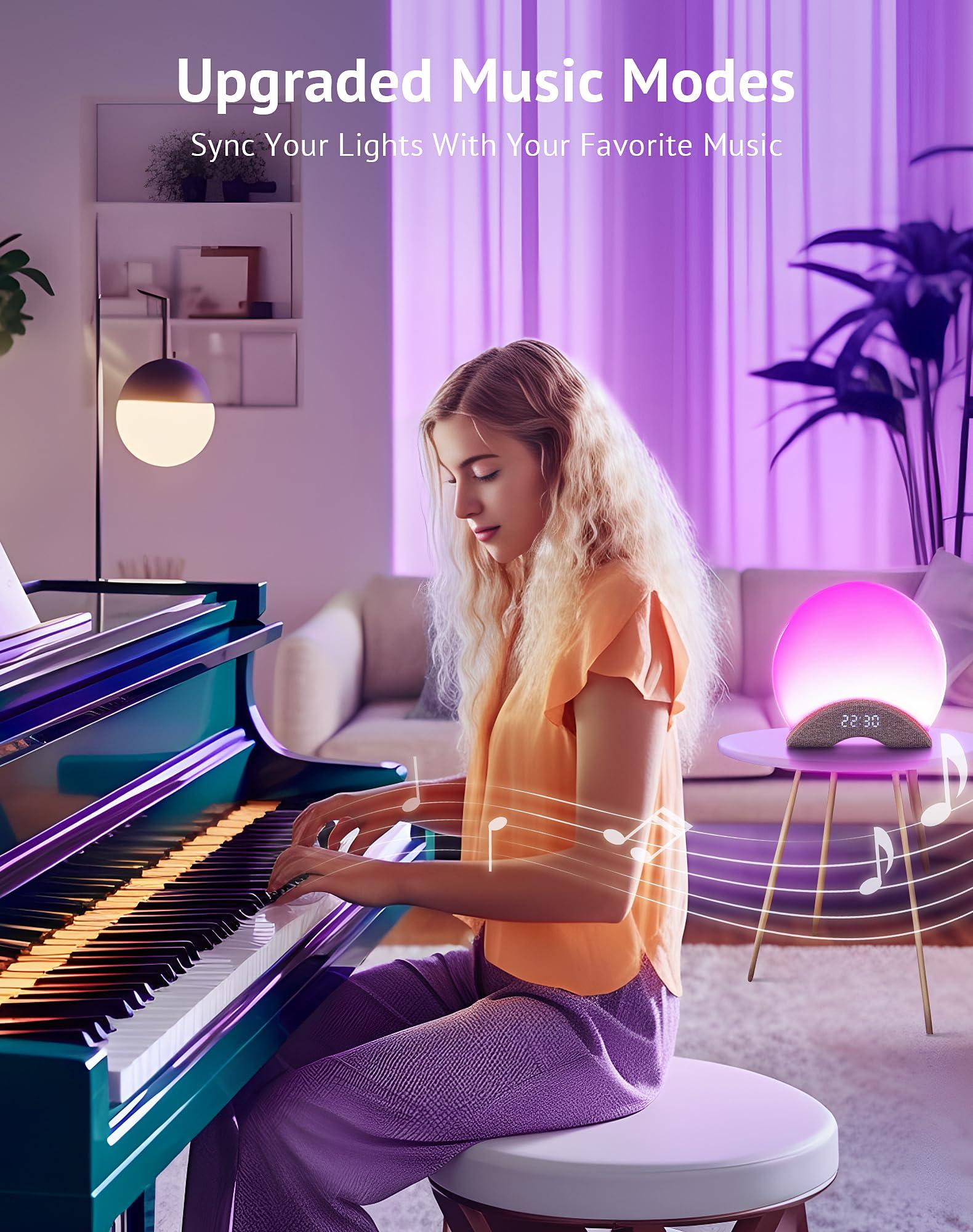 LaView LaView Smart White Noise Machine,App Control Sleep Sound Machine Night Light 25 Relaxing Sounds and 8 Rhythm Modes,Sunrise Wake Up Light,Smart Alarm Clock for Kid/Adult, Ideal for Gift