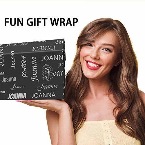 Artsadd Custom Name on Gift Wrapping Paper Personalized Gift Wrap Wrapping Paper Roll with Text Custom Wrap Gift Unisex Adult Men Women Kids Baby for Birthday Anniversary Valentine Mother Father Christmas Day