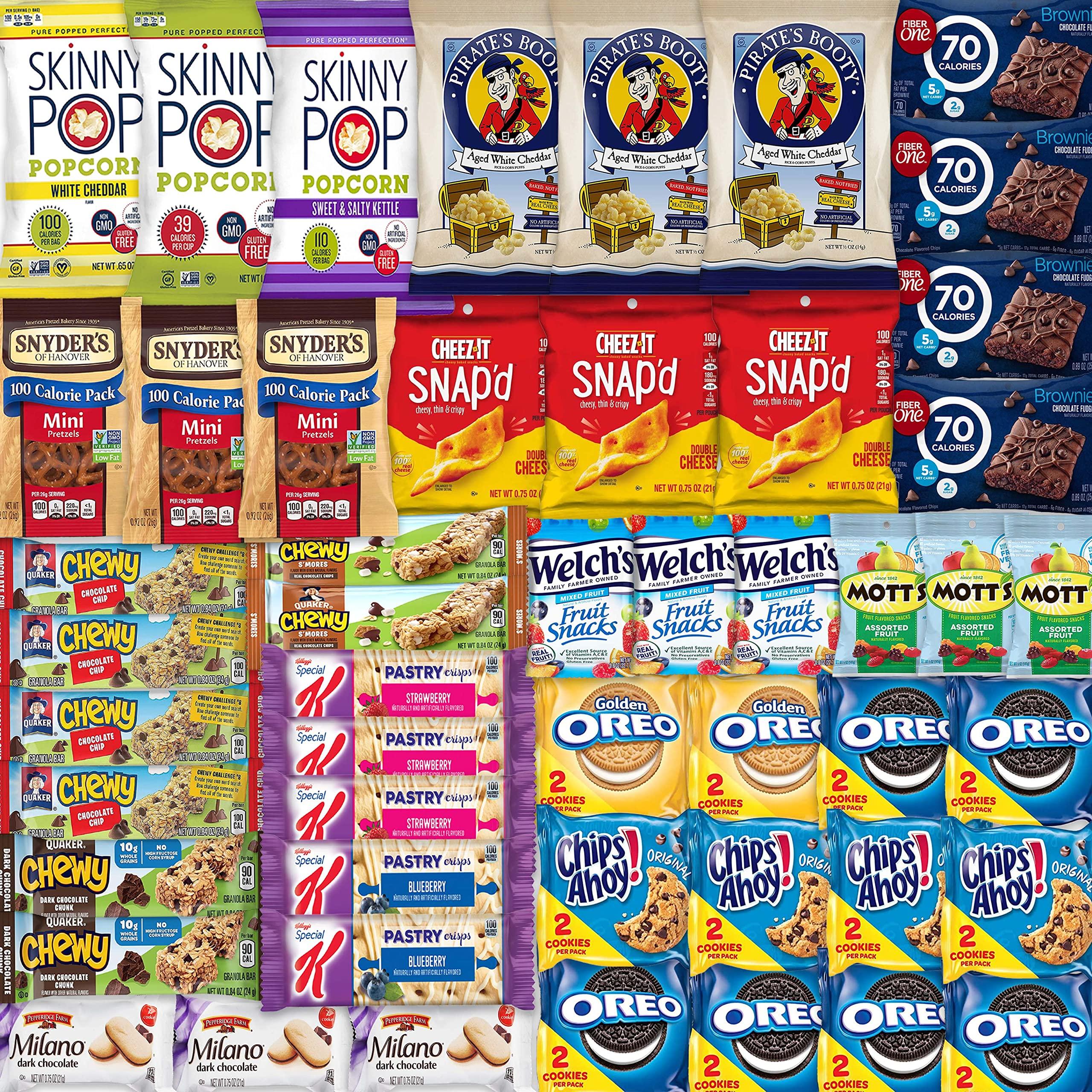 Bussin Boxes Low Calorie Snacks Variety Pack with 100 Calorie Snacks (50 Count)