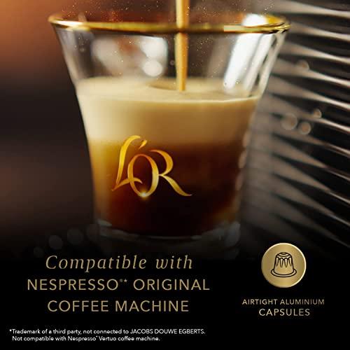 L'OR L'OR Espresso Capsules, 100 Count Colombia, Single-Serve Aluminum Coffee Capsules Compatible with the L'OR BARISTA System & Nespresso Original Machines