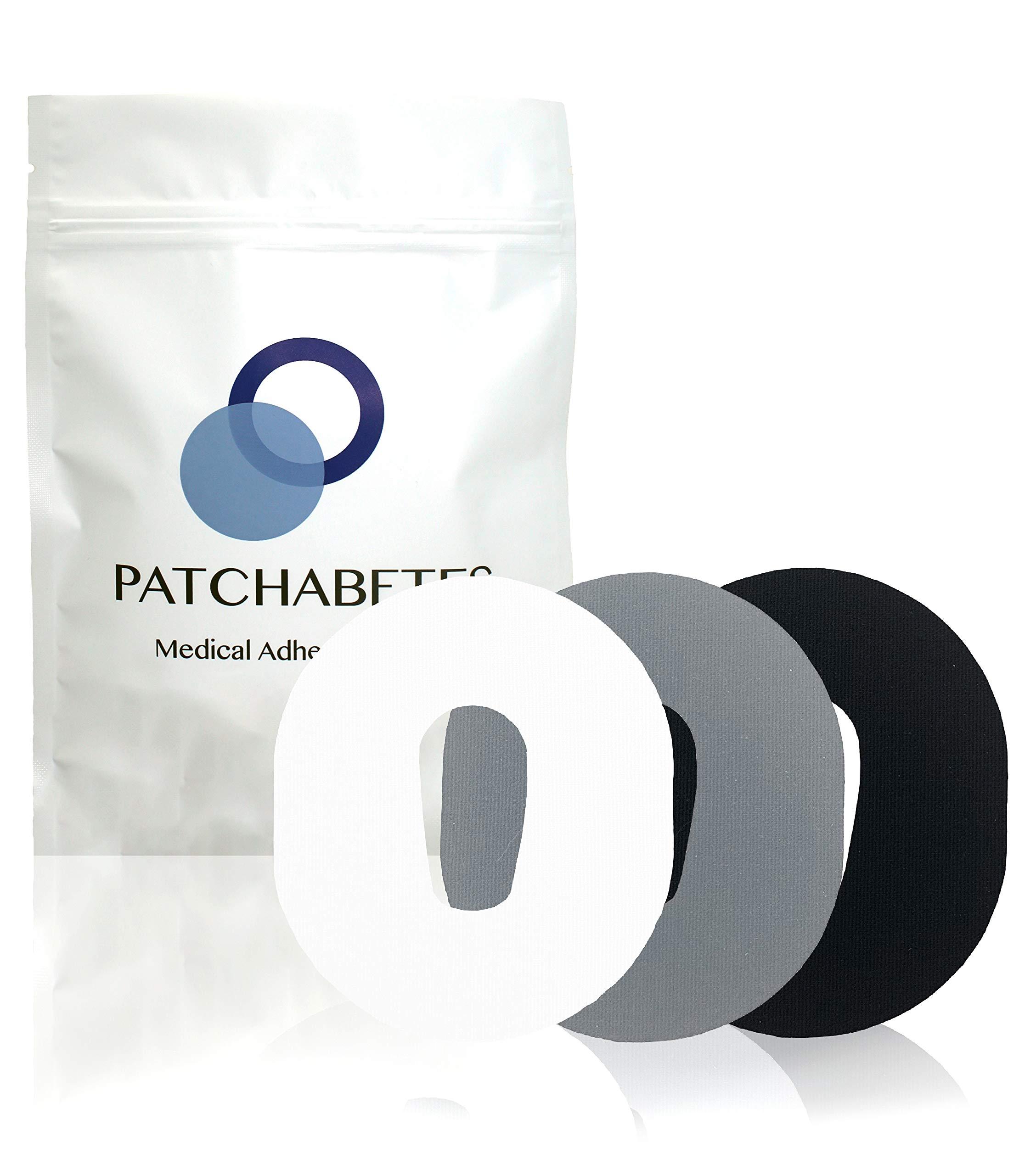 PATCHABETES Dexcom g6 Adhesive Patches - 20 Pack - Waterproof, Hypoallergenic, Multiple Color Options (Black,Gray,White)