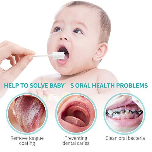 dearlomum dearlomum Baby Tongue Cleaner, Newborn Baby Toothbrush, 96PCS Disposable Infant Toothbrush Clean Baby Mouth,Gauze Gum Cleaner Toothbrush Baby Oral Cleaning Stick Dental Care for 0-36 Month Baby