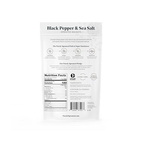 Purely Sprouted Purely Sprouted Nuts About Nuts, Non-GMO Superfood for Healthy, Certified USDA Organic, Gluten-Free Snacking (4 oz, 6 pack)