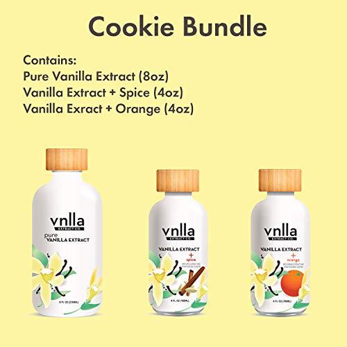 SYMRISE Cookie Baking Vanilla Extract Assortment (3-Pack) - vnlla Extract Co. - Sustainably Sourced from Madagascar | Perfect for Baking Your Favorite Cookies and Cakes!