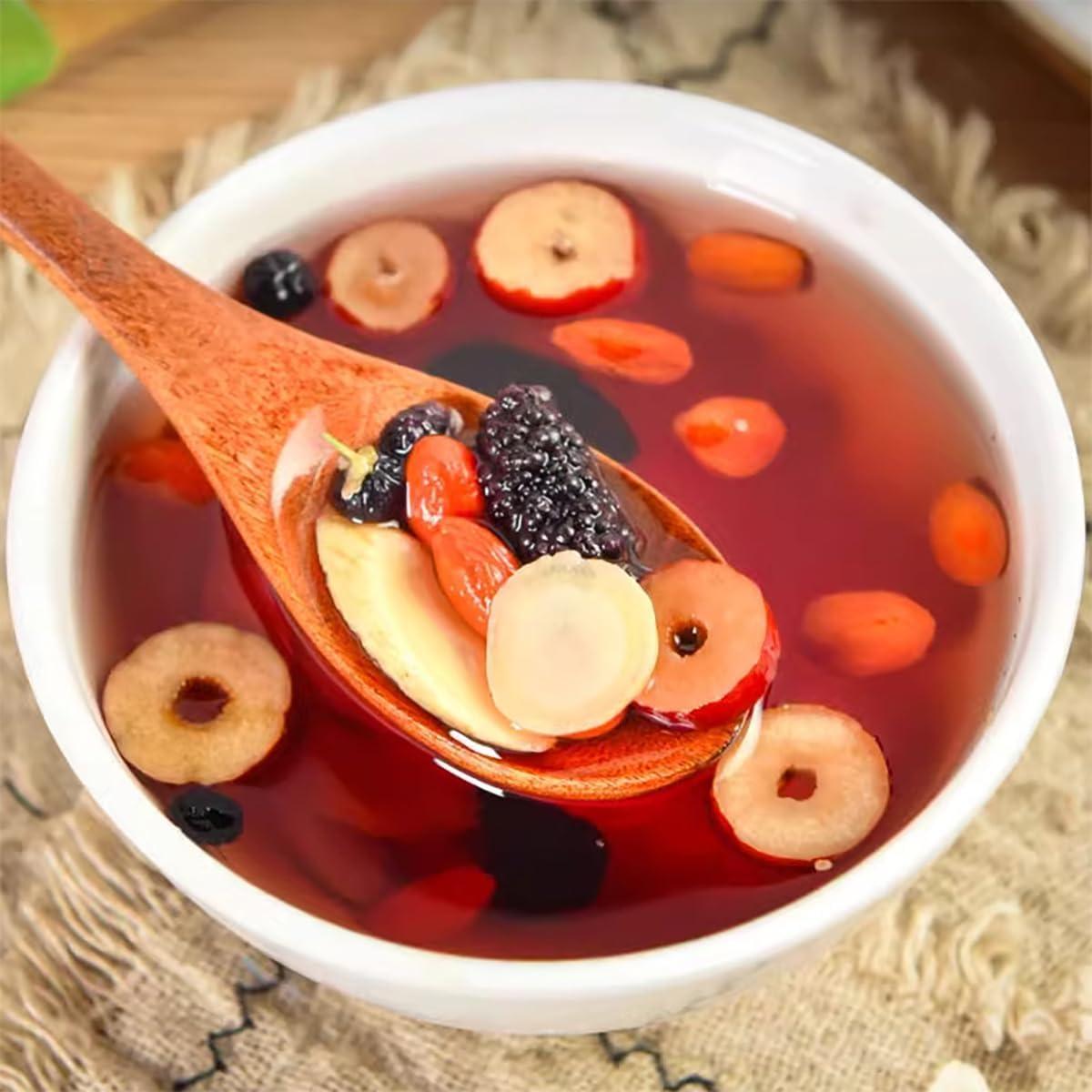 guluxly Ginseng Five Treasure Tea - Kidney Tea Wubao Tea, Ginseng Kidney Tea Formula Five Treasure Red Date Natural Chinese Herbal Tea, te de rion Saludable Organica (2Pack(50Bags))