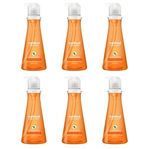 Method Method Dish Soap, Clementine, 18 Fl Oz (Pack of 6)