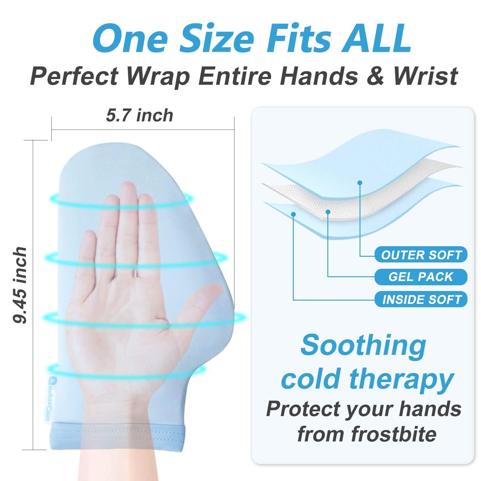 RelaxCoo RelaxCoo Cold Therapy Socks & Gloves for Chemotherapy Neuropathy, Chemo Care Package for Women and Men, Foot & Hand Ice Pack Wrap for Plantar Fasciitis, Carpal Tunnel, Arthritis Hand Pain Relief, L