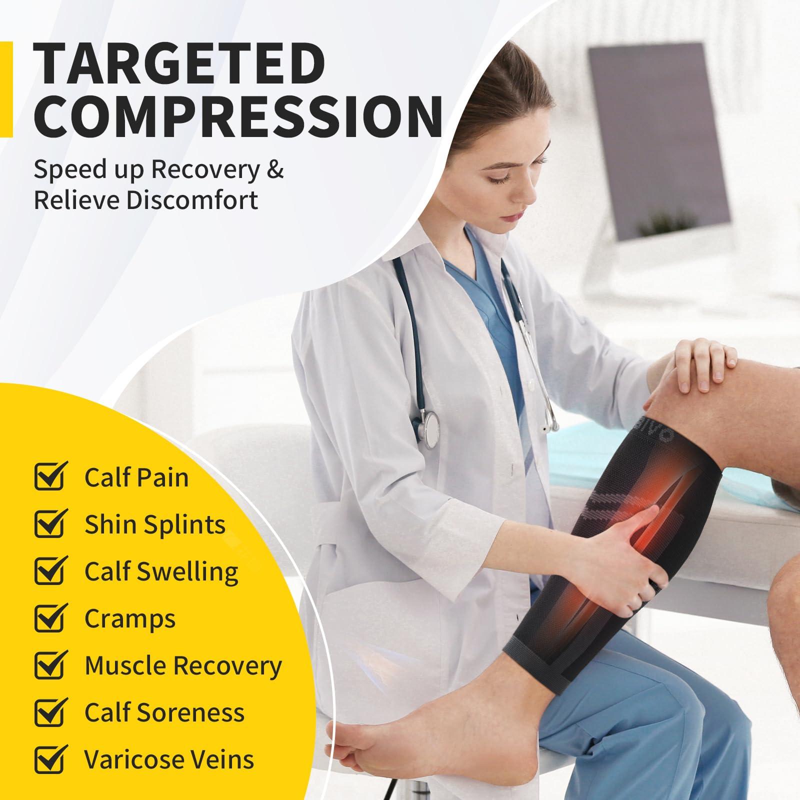 CAMBIVO CAMBIVO Calf Compression Sleeve Men & Women- Shin Splint Brace Support for Legs Pain Relief, Varicose Vein Treatment