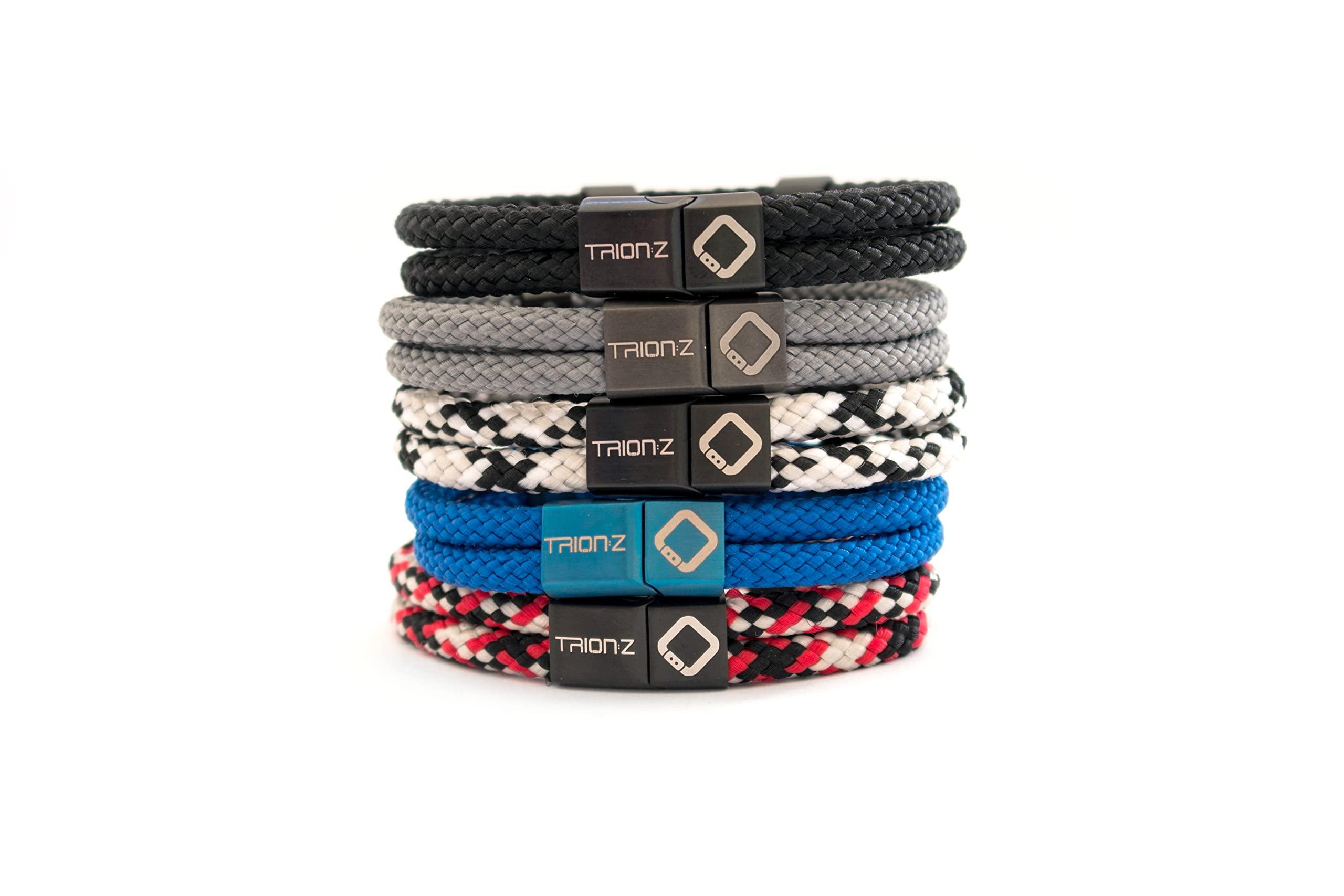 TRION:Z Trion:Z Zen Loop Duo Magnetic Field Therapy Wristband for Women & Men Featuring Patented ANSPO Technology (Charcoal, X-Large)