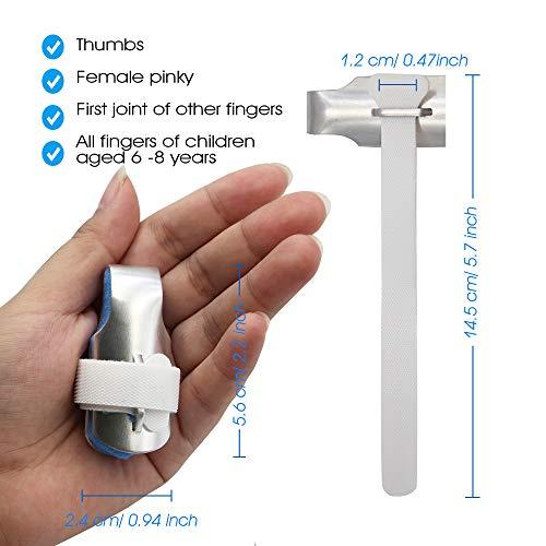 BRMDT BRMDT Trigger Finger Splint, Aluminum Thumb Splint Finger Support for Promote the Rehabilitation of Finger Fracture Fingers /Bent Finger, Finger Splints for Straightening (Small)