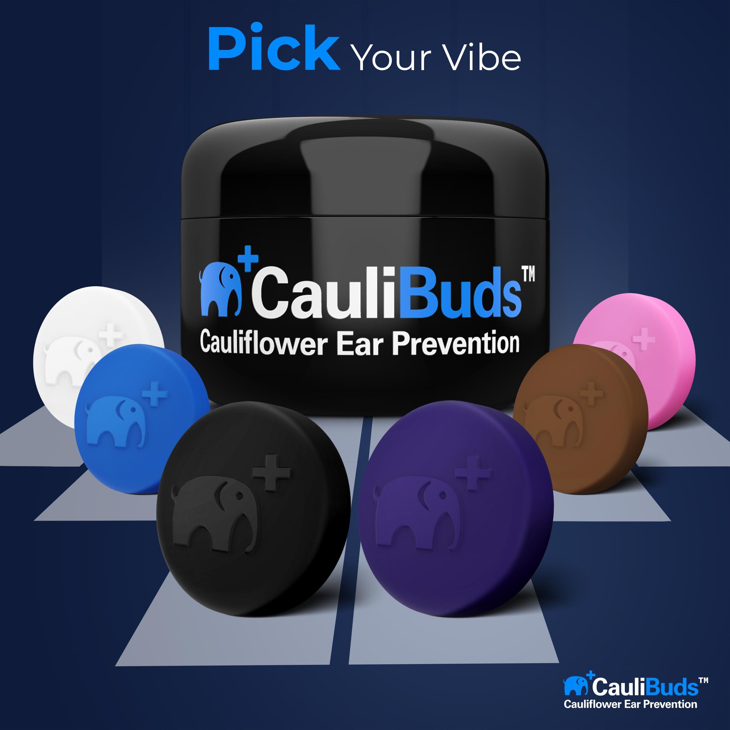 CauliBuds Caulibuds Cauliflower Ear Magnets - Premium Silicone Magnet Compression Kit for Cauliflower Ear Prevention & Treatment in BJJ, Wrestling, MMA, & Rugby - Minimize Ear Draining (Purple)