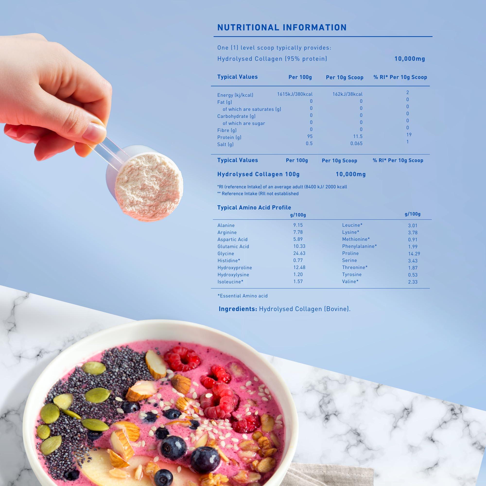 The Intelligent Health The Intelligent Health Hydrolyzed Collagen Peptides Powder, Grass Fed, High Protein, Unflavored, Gluten-Free, Paleo & Keto Friendly, 10g per Serving (2kg) Supports Skin, Hair, Nails, Joints, & Bones