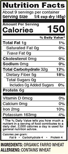 Earthly Delights Nature's Earthly Choice Italian Pearled Farro, Organic, 14-Ounce (Pack of 3)