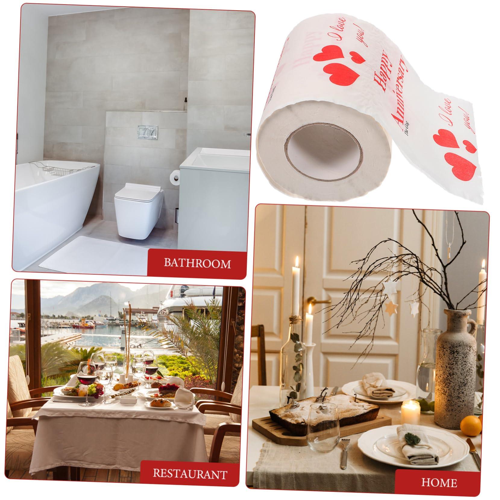 CLISPEED CLISPEED 1 Roll Valentine\'s Day Tissues Bath Towels Paper Towels Valentine\'s Day Decor Bulk Toilet Paper Valentines Day Decor Toilet Tissue Virgin Wood Pulp Paper Roll Paper Soft