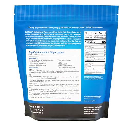 Cup4Cup Cup4Cup Multipurpose Flour, 3 Pounds, Certified Gluten Free, Dairy Free Flour, 1:1 All Purpose Flour Substitution, Non-GMO, Kosher, Made in the USA