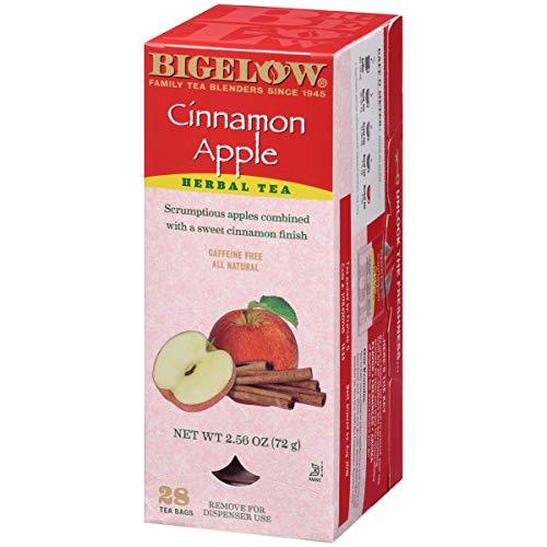 Bigelow Tea Bigelow Cinnamon Apple Herbal Tea Bags 28-Count Boxes (Pack of 6) Cinnamon Apple Hibiscus Flavored Herbal Tea Bags All Natural Non-GMO