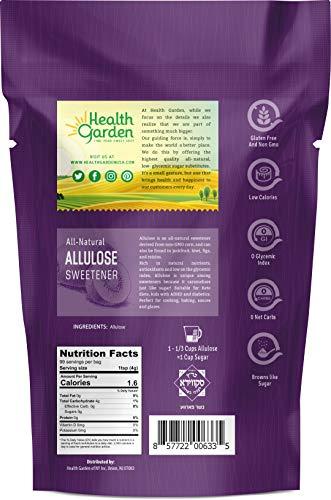 HEALTH GARDEN Health Garden Allulose Sweetener - Gluten and Sugar Free - Zero Net Carb - Non GMO - Kosher - Keto Friendly (14 OZ)