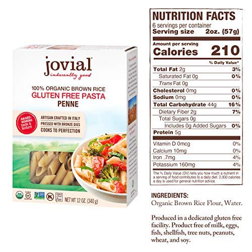Jovial Jovial 100% Organic Gluten Free Brown Rice Pasta, Penne, 4 Count