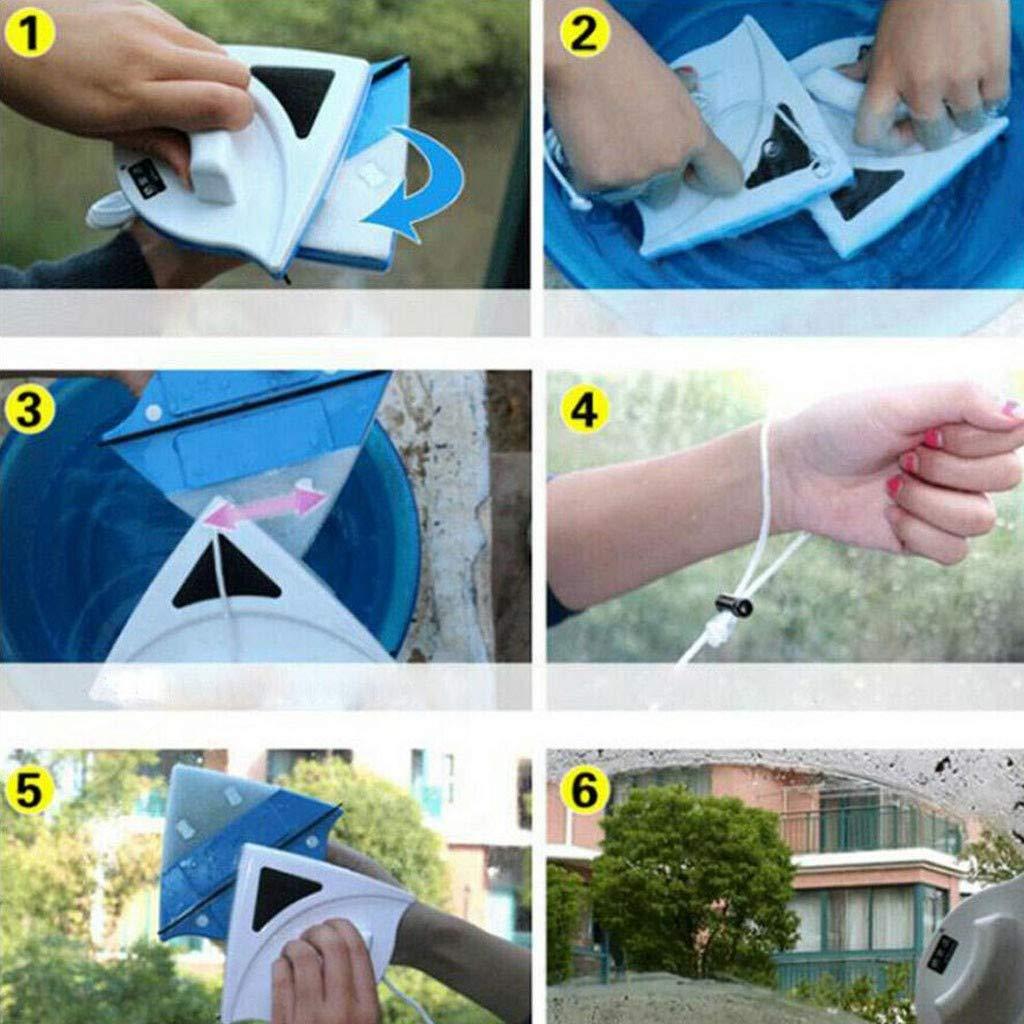 Cakina Scouring Stick Glass Surface Wiper Double Sided Cleaning Tool Sponge Window Cleaner Saddle Trim