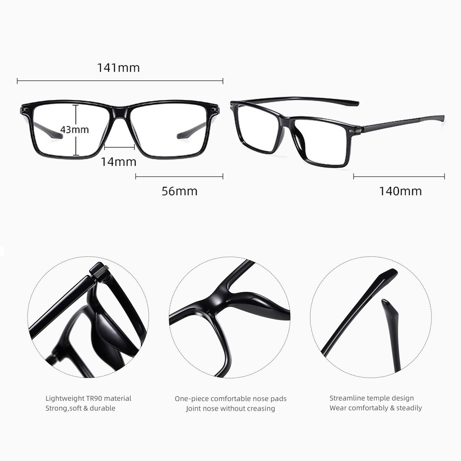 COTIA COTIA Reading Glasses for Mens,Transition Photochromic Dark Gray Sunglasses,TR90 Square Frame with Matte Texture (tea, 0)