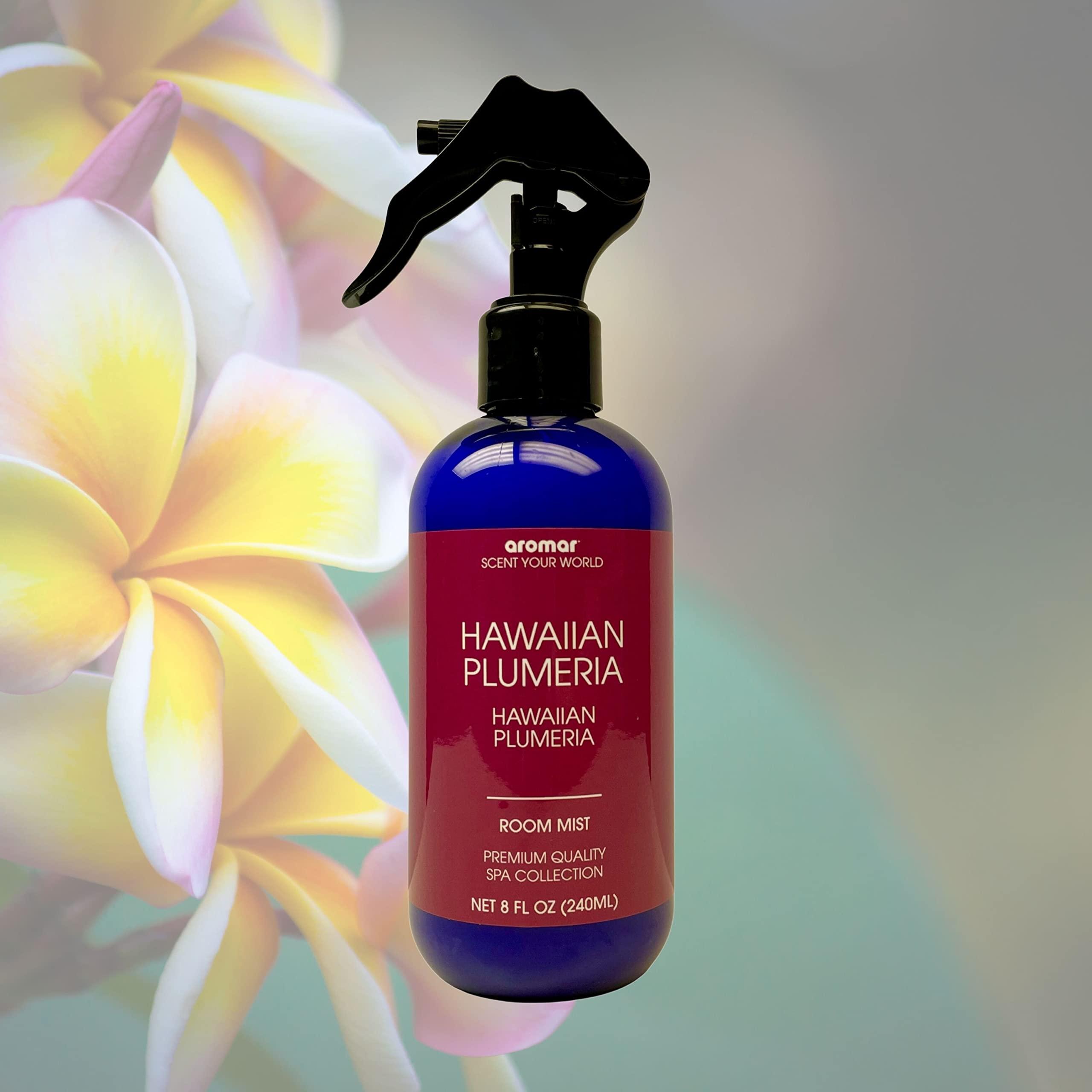 Aromar Aromar Essential Room Mist and Fabric Spray with Natural Freshener Aromatherapy for a Fresh and Rejuvenated Home 8 oz Hawaiian Plumeria